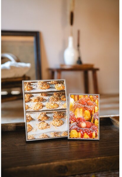 Kovový stojací rámeček v leskle stříbrné barvě 16x21 cm Sweet Memory Pearl – Zilverstad