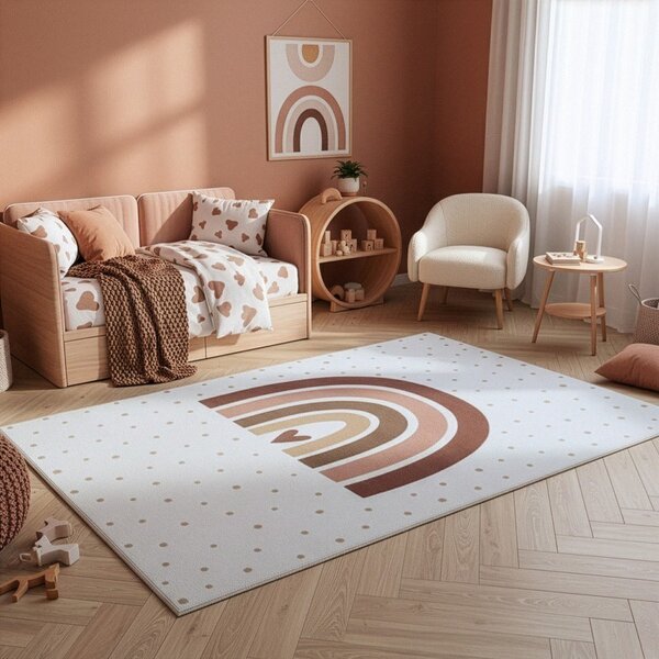 Krémový pratelný dětský koberec 120x170 cm Coco 1132 – Ayyildiz Carpets