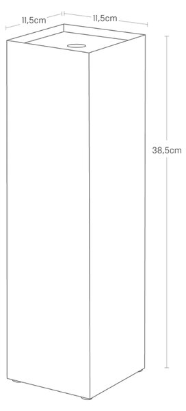 Bílý kovový stojan na toaletní papír Yamazaki Tower 38,5 cm