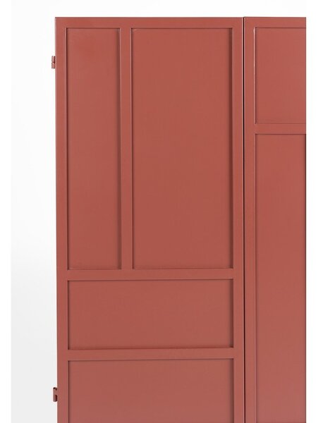 Červená kovová skříňka 70x105x35 cm Davis – White Label