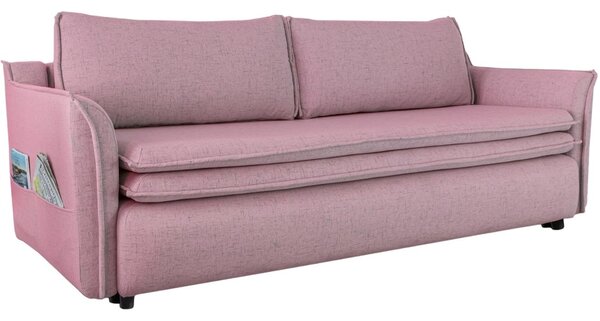 Růžová látková třímístná rozkládací pohovka Miuform Charming Charlie 225 cm