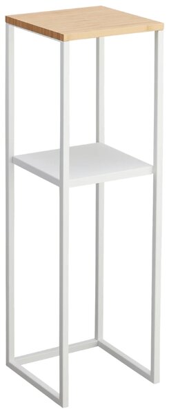Bílý kovový stojan na květiny Yamazaki Tower 80 cm