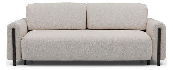 Šedobéžová rozkládací/s úložným prostorem pohovka z textilie bouclé 244 cm Arcadova – ELTAP