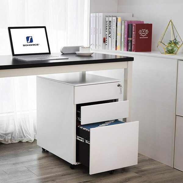 SONGMICS Kancelářský kontejner NERO bílý