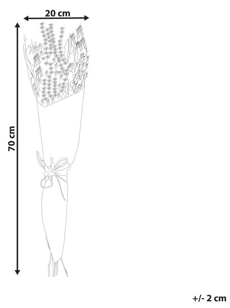 Kytice sušených květin NAWARRA 70 cm Přírodní