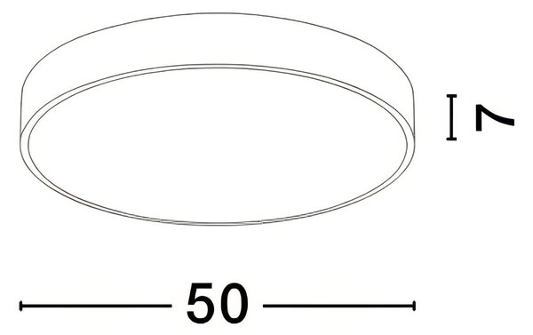 Černé kovové stropní LED světlo Nova Luce Hadon 50 cm