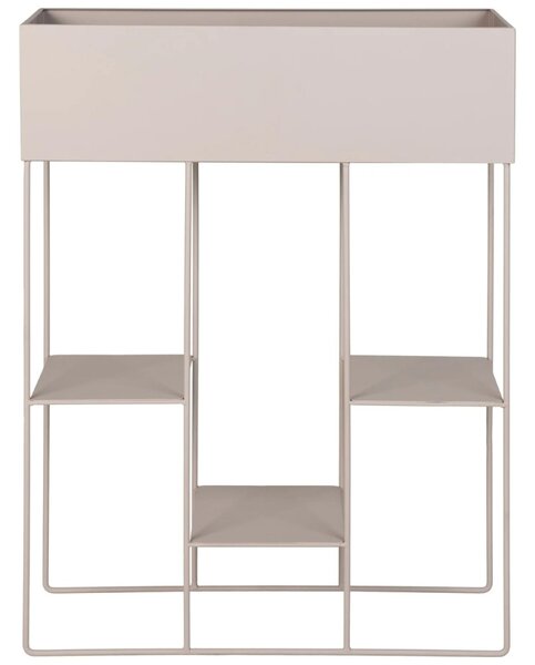 -25 % Dny MOMENTI– Nordic Living Béžový kovový květináč Rabano 60 x 25 cm