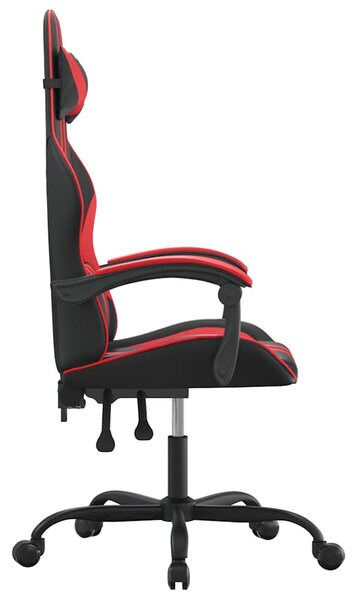 Herní židle černá a červená umělá kůže 3143819