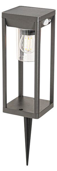Venkovní stojací lampa tmavě šedá 25 cm sstmívatelným světlem asenzorem na solární pohon - Sonne