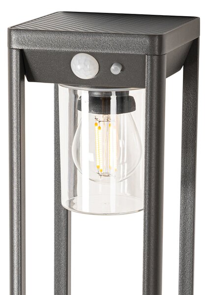 Venkovní stojací lampa tmavě šedá 40 cm vč. LED a stmívatelného světla na solární - Sonne