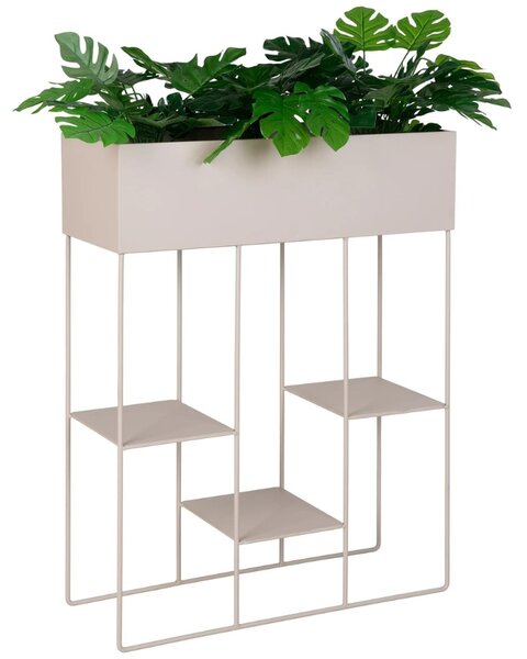 -25 % Dny MOMENTI– Nordic Living Béžový kovový květináč Rabano 60 x 25 cm
