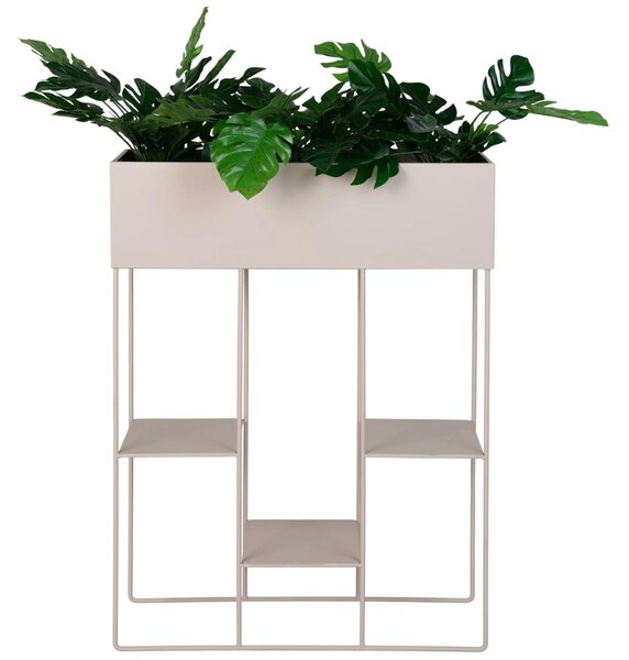 -25 % Dny MOMENTI– Nordic Living Béžový kovový květináč Rabano 60 x 25 cm