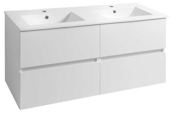 Aqualine Aqualine, PANEDA umyvadlová skříňka 119x55x45,2cm, bílá, PN212