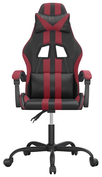 Herní židle černá a vínová umělá kůže 3143825
