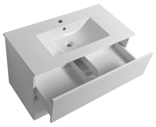 Aqualine Aqualine, PANEDA umyvadlová skříňka 89,5x55x45,2cm, bílá, PN290