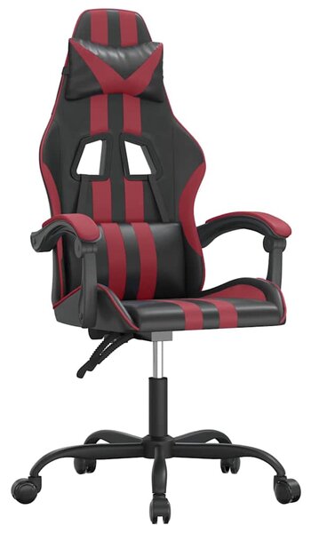 Herní židle černá a vínová umělá kůže 3143825