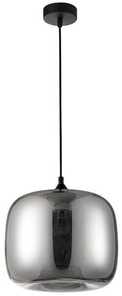 Šedé skleněné závěsné světlo Nova Luce Savaz II. 28 cm