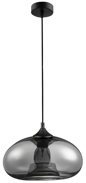 Šedé skleněné závěsné světlo Nova Luce Savaz 28 cm
