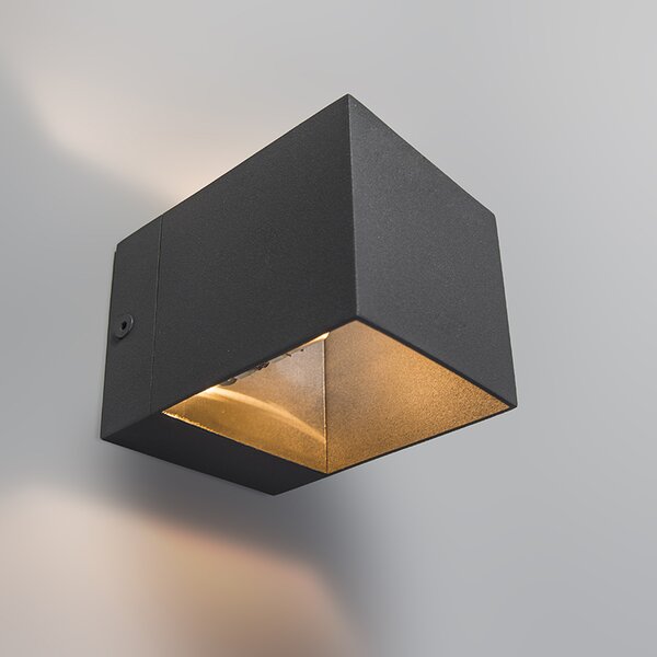 Sada 2 moderních nástěnných lamp antracitová - Transfer