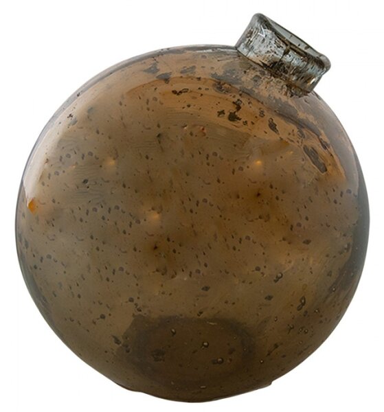 Skleněná hnědá kulatá foukaná váza Sandy I – 10x10 cm