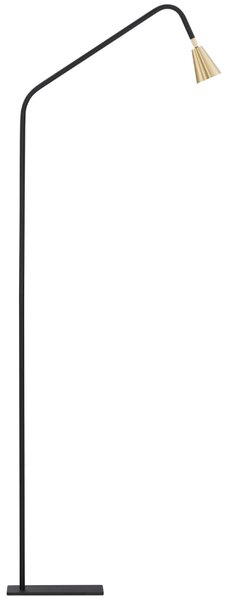 Černá kovová stojací lampa Nova Luce Geko 157 cm