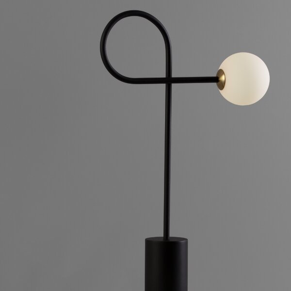 Černá kovová stolní lampa Nova Luce Dedalo