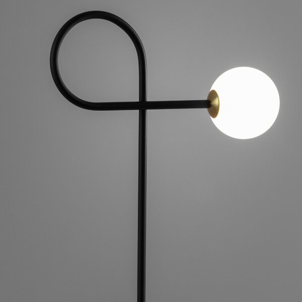 Černá kovová stolní lampa Nova Luce Dedalo