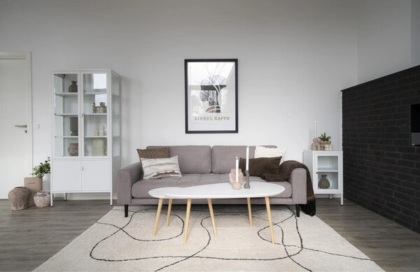 Nordic Living Béžový bavlněný koberec Seasin 160 x 230 cm