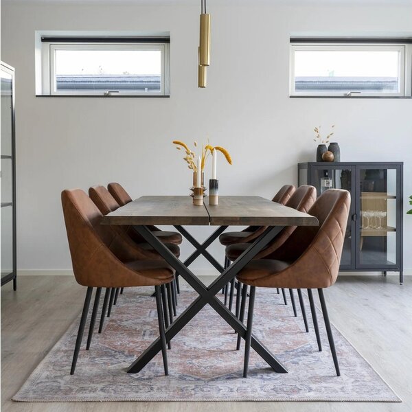 Nordic Living Oranžovo-modrý koberec Legaro 160 x 230 cm