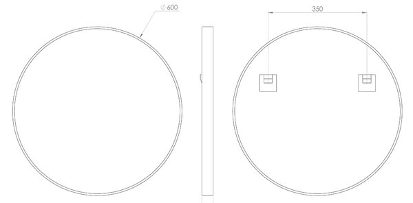 Sapho Sapho, NOTION kulaté zrcadlo v rámu, ø 60cm, zlatá mat, NT600G