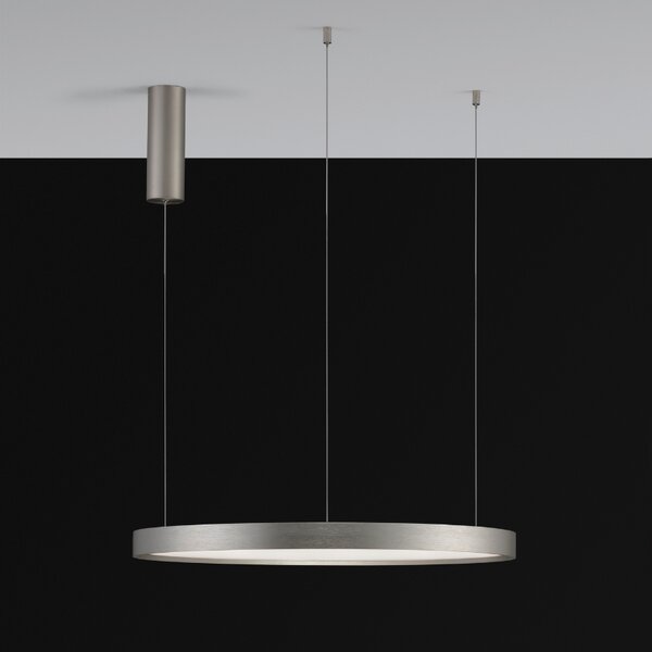 Stříbrné kovové závěsné LED světlo Nova Luce Perrine 60 cm