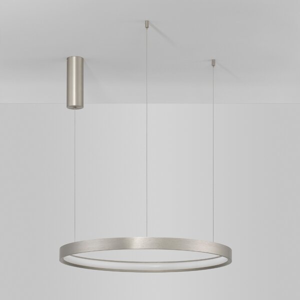 Stříbrné kovové závěsné LED světlo Nova Luce Perrine 60 cm