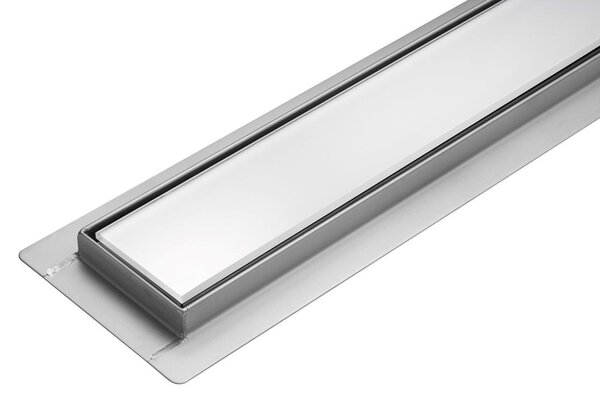 Lineární odtok Fala White Glass 90 cm
