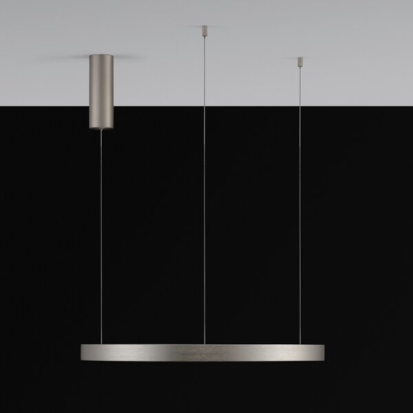 Stříbrné kovové závěsné LED světlo Nova Luce Perrine 60 cm