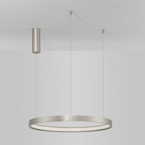 Stříbrné kovové závěsné LED světlo Nova Luce Perrine 60 cm