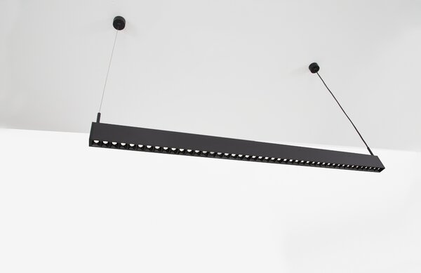 Černé kovové závěsné LED světlo Nova Luce Linear 120,7 cm