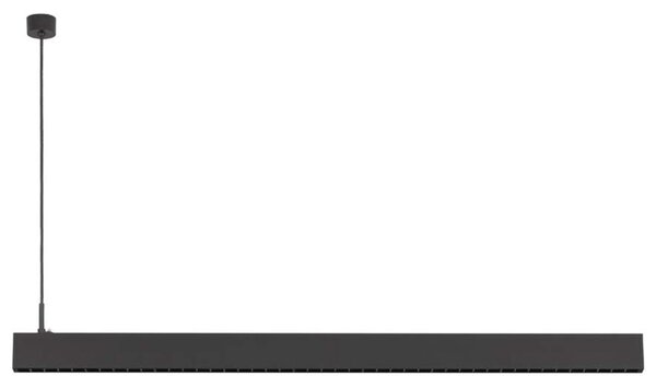 Černé kovové závěsné LED světlo Nova Luce Linear 120,7 cm