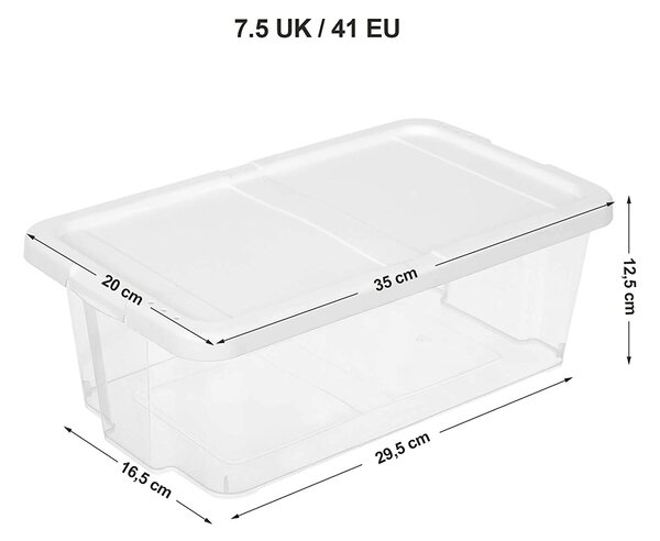 SONGMICS 12 boxů na boty Terry (41 EU) bílé