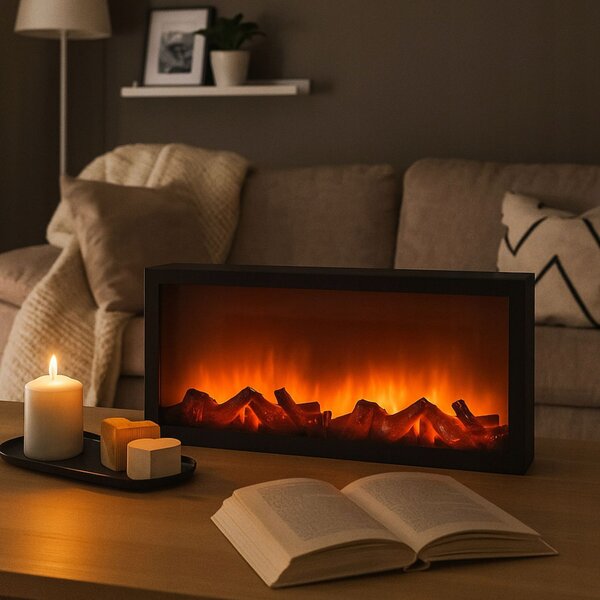 Home Styling Collection Elektrický krb LED vánoční dekorace 57 x 25 cm