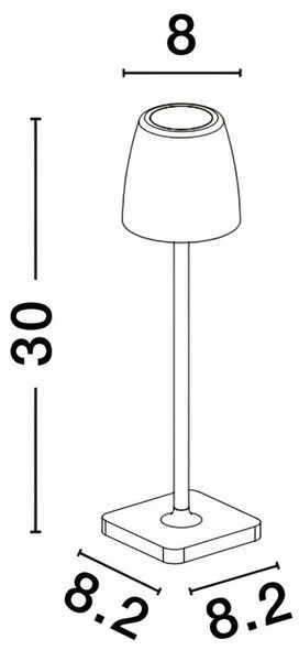 Zelená kovová nabíjecí stolní LED lampa Nova Luce Colt S