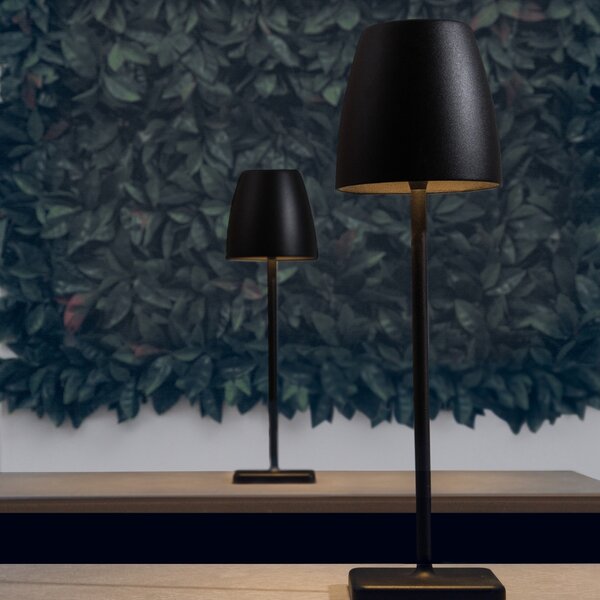 Černá kovová nabíjecí stolní LED lampa Nova Luce Colt S
