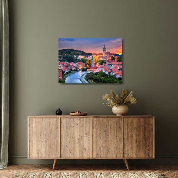 Skleněný obraz - Český Krumlov (70x50 cm)
