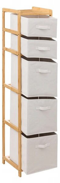 Koupelnový regál 5five Simply Smart, béžové a hnědé odstíny, 33 x 35 x 144,3 cm