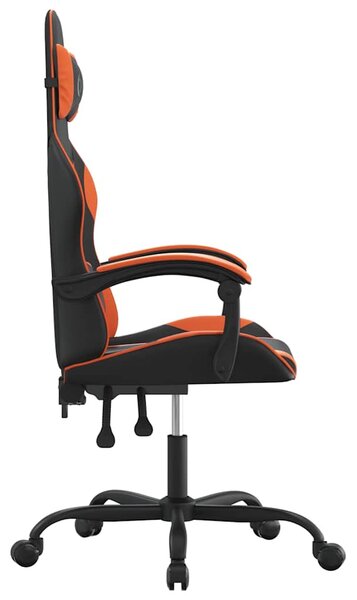 Herní židle černá a oranžová umělá kůže 3143872