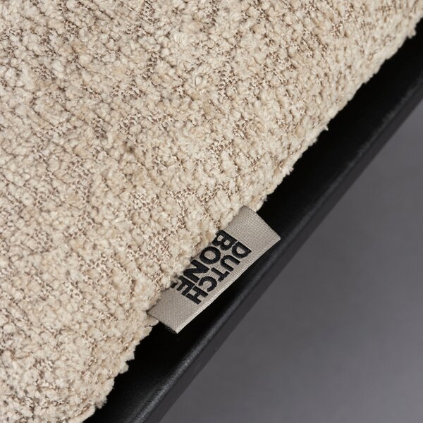 Černo-béžová bouclé lavice DUTCHBONE SHIHO 85 x 38 cm