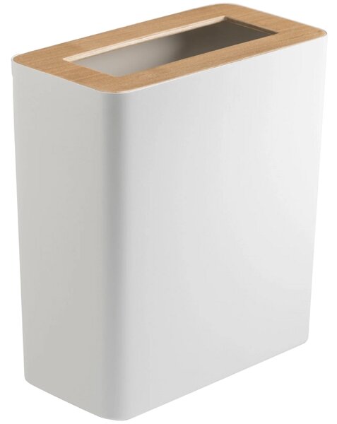 Bílý kovový odpadkový koš Yamazaki Rin 10 l