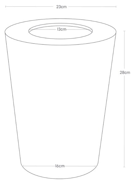 Bílý kulatý kovový odpadkový koš Yamazaki Rin 10 l