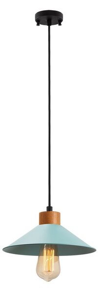 Tyrkysové/v přírodní barvě závěsné svítidlo s kovovým stínidlem ø 24 cm Manavgat – Opviq lights