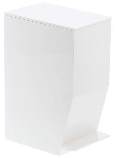 Bílý plastový pedálový odpadkový koš Yamazaki Tower 3,9 l