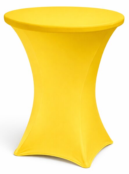 Strečový potah na bistro stolek Ø 80 cm – elastický ubrus (více barev) barva Žlutá